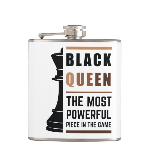 Black Queen The Most Powerful Piece In The Game 2 Flask