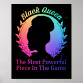 Black Queen The Most Powerful Piece In The Game Chess Greeting