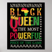 Black Queen The Most Powerful Piece In The Game Chess Greeting