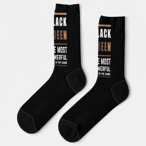 Black Queen The Most Powerful Piece In The Game Socks