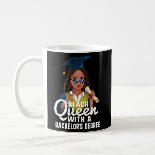 Black Queen With A BachelorS Degree Graduation Coffee Mug