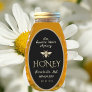 Black Queenline Honey Label Heraldic Bee