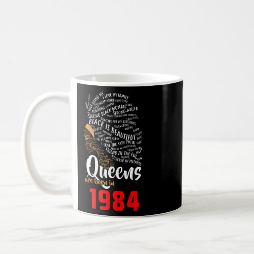 Black Queens Are Born In 1984 34th Birthday  Coffee Mug