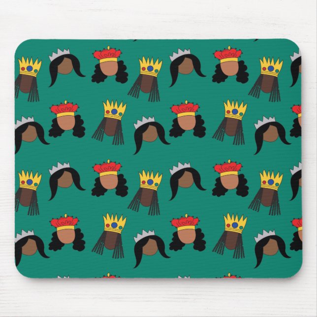 Black Queens Mouse Pad (Front)