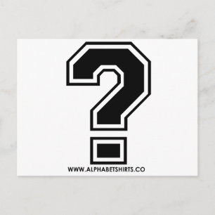 Black Question Mark Postcard