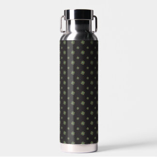 Black Quilt Star Insulated Water Bottle