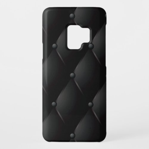 Black Quilted Faux Leather Case_Mate Samsung Galaxy S9 Case