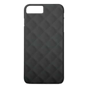 Black Quilted Leather iPhone 8 Plus/7 Plus Case