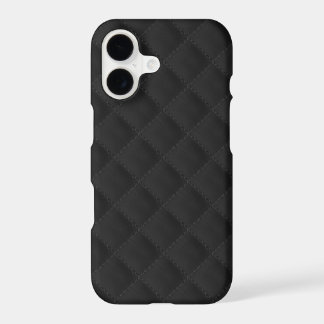 Black Quilted Leather iPhone 17 Case