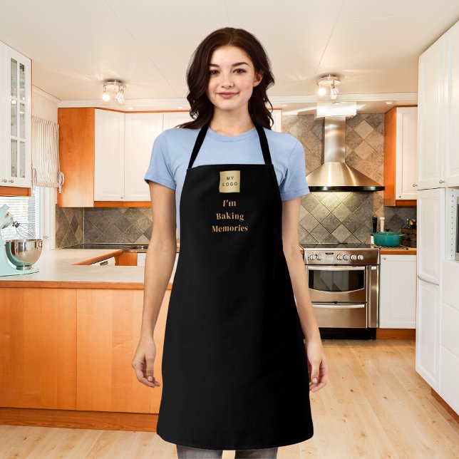 Black quote baking business logo apron (Creator Uploaded)
