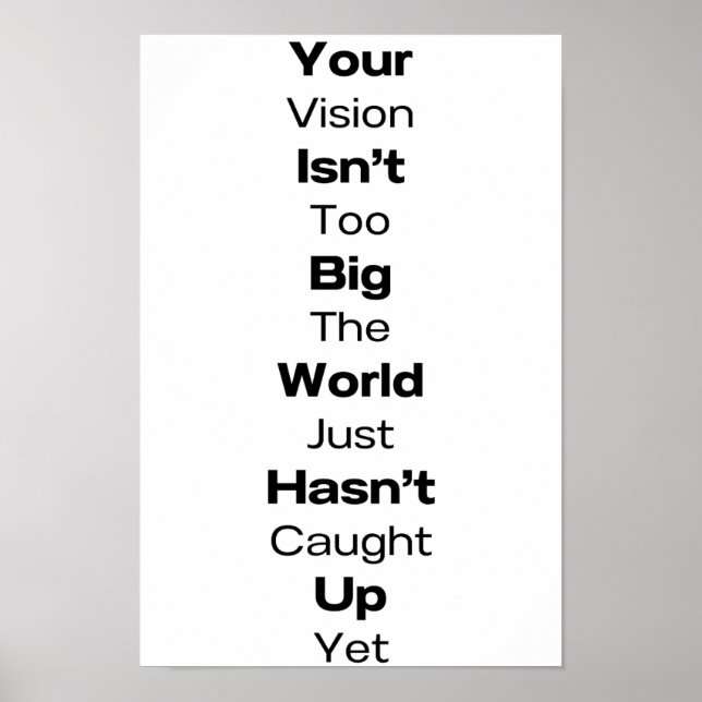 Black Quoted Poster Print #1 (Front)