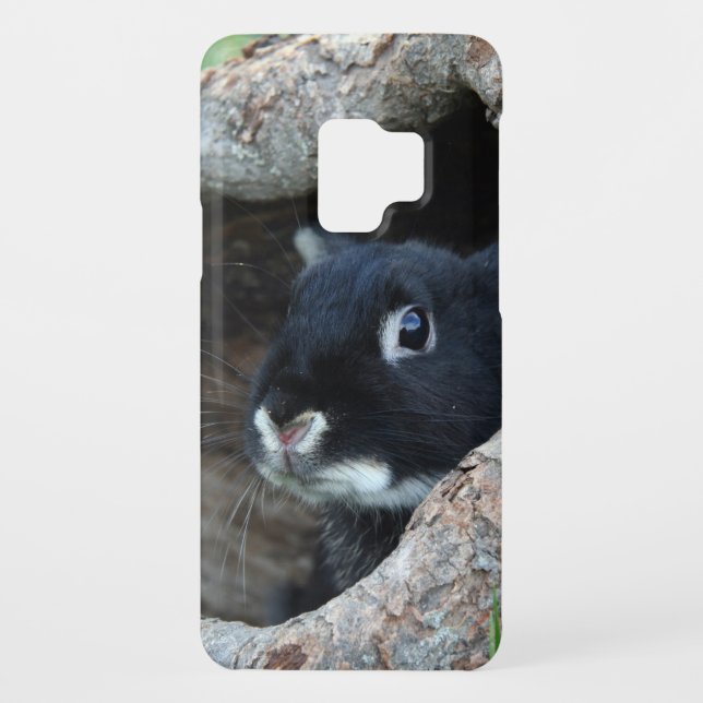 Black Rabbit in Hollow of a Tree Case-Mate Samsung Galaxy Case (Back)
