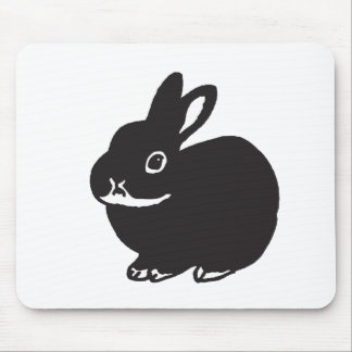 black rabbit mouse pad
