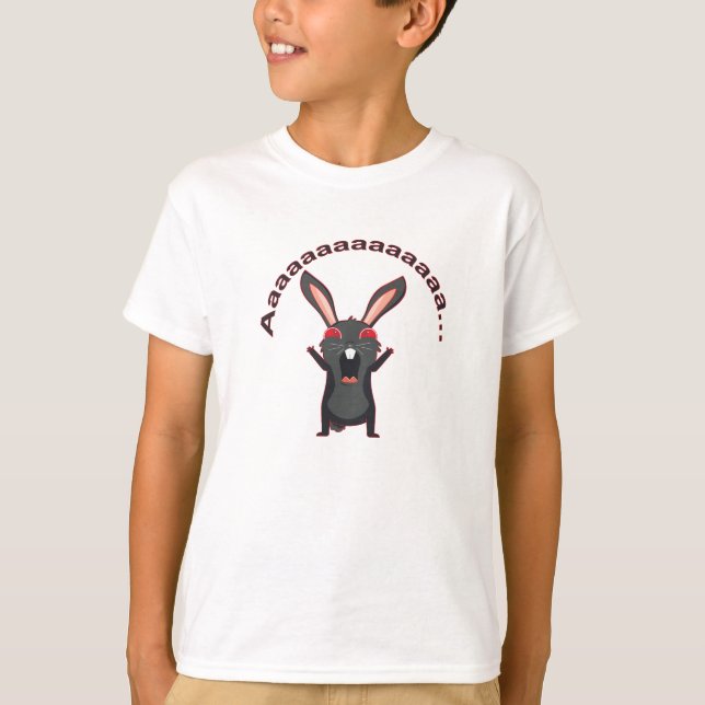 Black rabbit screaming T-Shirt (Front)