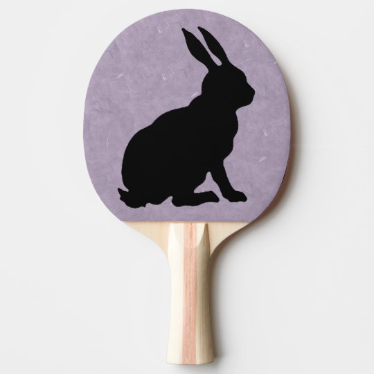 Black Rabbit Silhouette Easter Bunny Ping Pong Paddle | Zazzle.com