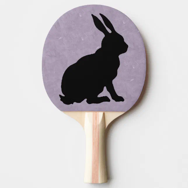 Black Rabbit Silhouette Easter Bunny Ping Pong Paddle | Zazzle