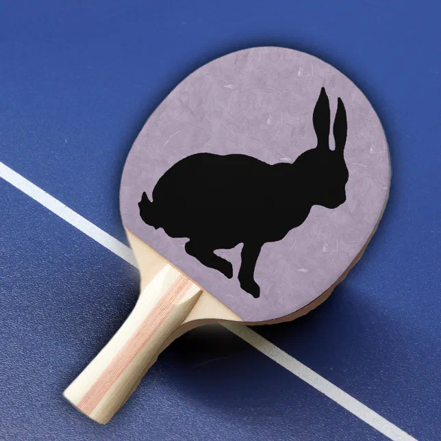 Black Rabbit Silhouette Easter Bunny Ping Pong Paddle | Zazzle