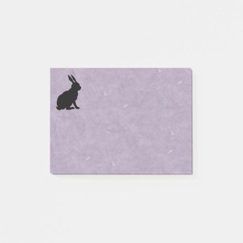 Black Rabbit Silhouette Easter Bunny Post_it Notes