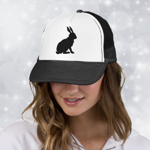 Black Rabbit Silhouette Trucker Hat