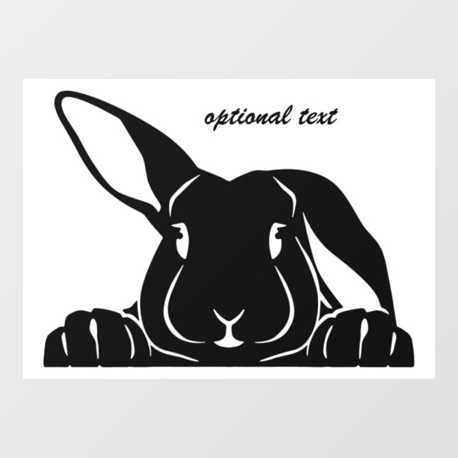Black Rabbit Silhouette Window Decal (Sheet)