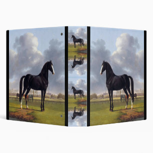 Black Race Horse circa 1828 3 Ring Binder