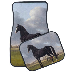 Black Race Horse circa 1828 Car Floor Mat