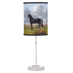 Black Race Horse circa 1828 Table Lamp