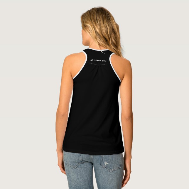 Black Racerback Tank Top (Back Full)