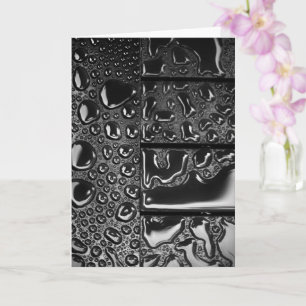 Black Rain Abstract Photography Blank Card
