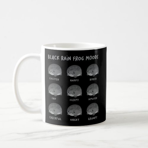 Black Rain Frog Moods Grumpy Black Desert Rain Fro Coffee Mug