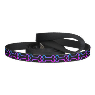 Black & Rainbow Colors Dog Bone Pet Leash