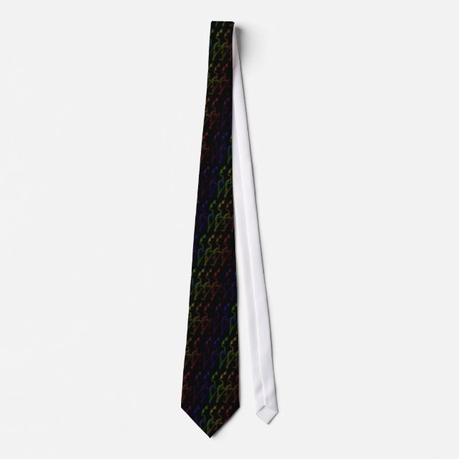 Black Rainbow Pride Neck Tie (Front)