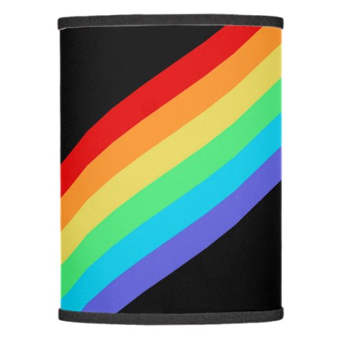 Black Rainbow Striped Lamp Shade