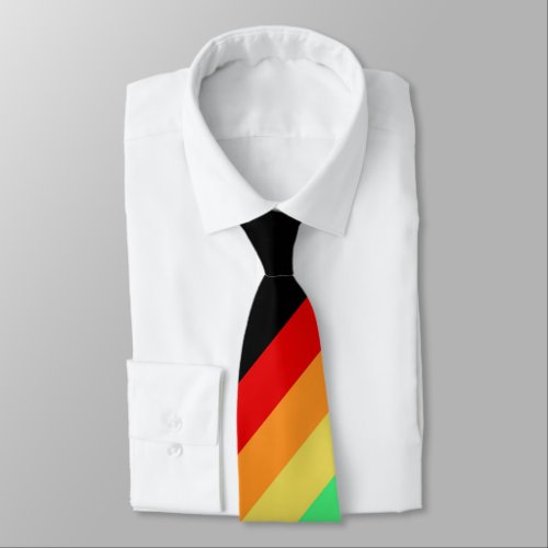 Black Rainbow Striped Tie