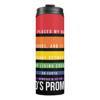 Black Rainbow Truth God's Promise Thermal Tumbler