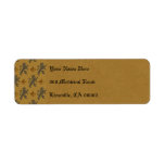 Black Rampant Lions and Fleur de Lis Label