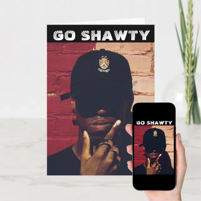 Black Rap Rapper Go Shawty Birthday Card Zazzle 