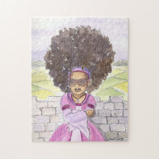 Black Rapunzel Princess Afro puzzle