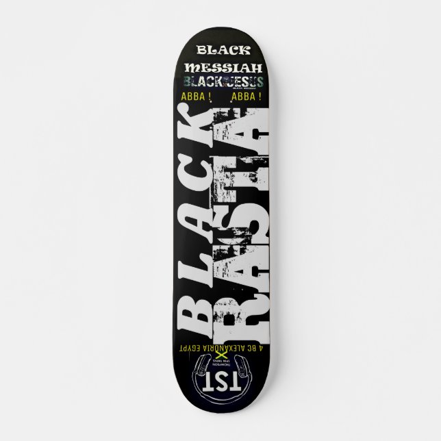 BLACK RASTA Skateboard, 7¾" Deck (Front)