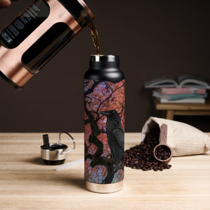 Black Raven and Gnarly Japanese Maple Water Bottle