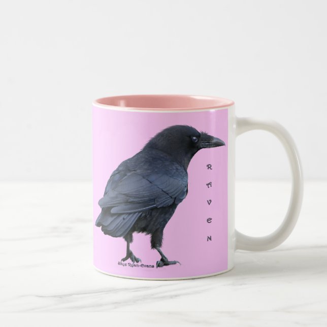 Black Raven Birdlovers Collection III Two-Tone Coffee Mug (Right)
