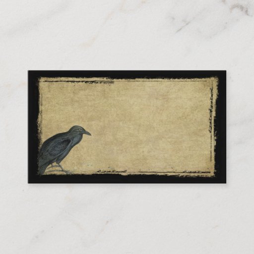 Customizable Black Raven- Black Raven- Prim Biz Cards Business Card