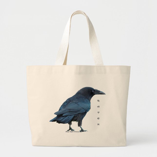 Black Raven Collection III Large Tote Bag (Front)