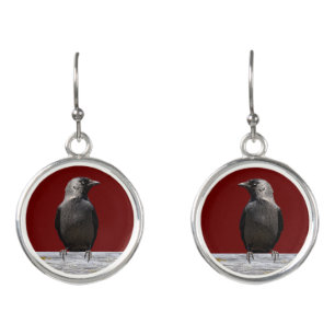 Black Raven Earrings