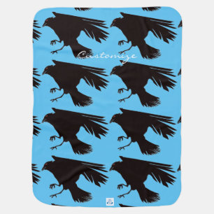 Black Raven Flying Thunder_Cove Baby Blanket