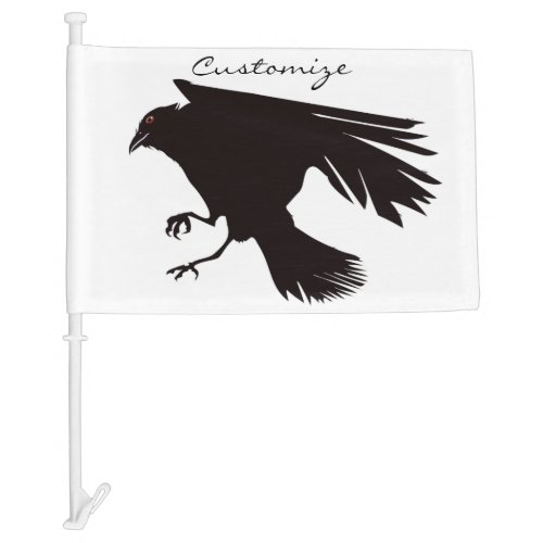 Black Raven Flying Thunder_Cove Car Flag