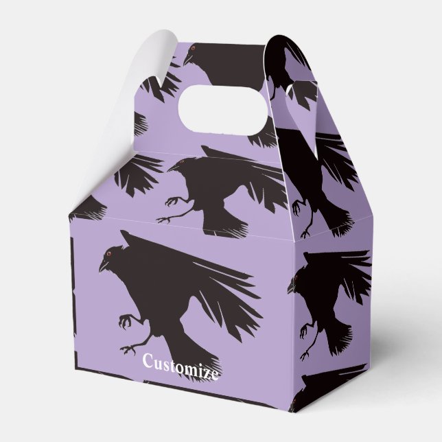Black Raven Flying Thunder_Cove Favor Boxes (Front Side)