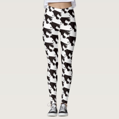 Black Raven Flying Thunder_Cove Leggings