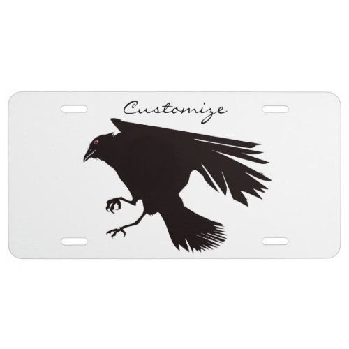 Black Raven Flying Thunder_Cove License Plate