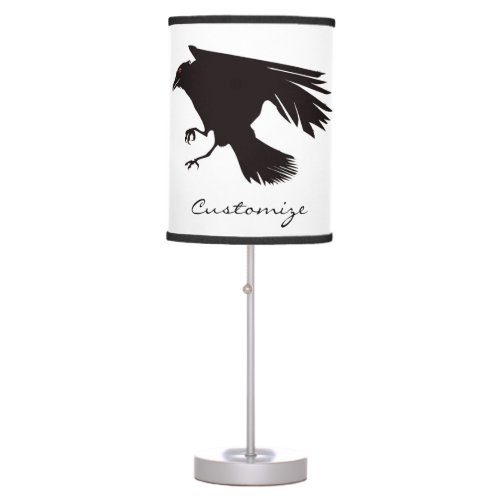 Black Raven Flying Thunder_Cove Table Lamp